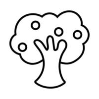 ícone de estilo de linha de planta de árvore vetor