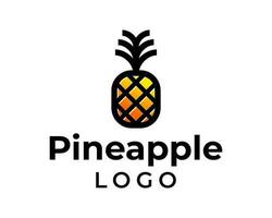 gráfico abacaxi fruta simples moderno logotipo Projeto. vetor
