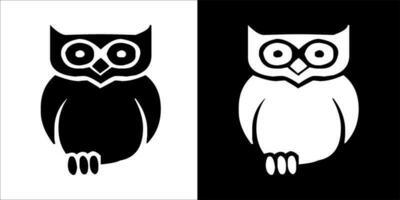 ilustração, vetor gráfico do coruja ícone, dentro Preto e branco, com transparente fundo