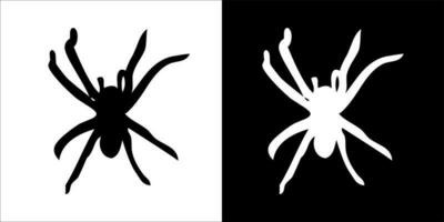 ilustração, vetor gráfico do aranha ícone, dentro Preto e branco, com transparente fundo