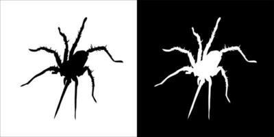 ilustração, vetor gráfico do aranha ícone, dentro Preto e branco, com transparente fundo