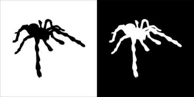 ilustração, vetor gráfico do aranha ícone, dentro Preto e branco, com transparente fundo
