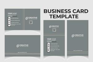 criativo corporativo o negócio cartão modelo Projeto com retrato e panorama orientação. limpar \ limpo e moderno o negócio cartão horizontal e vertical layout. vetor