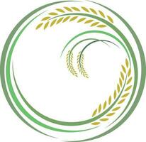 círculo feixe do arroz logotipo Projeto vetor. vetor fundo Projeto