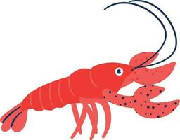 lagosta vetor ilustração dentro desenho animado estilo. frutos do mar produtos Projeto.