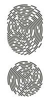 impressão digital identificação símbolo ícone conjunto dentro plano estilo. segurança autenticação. vetor ilustração isolado em branco
