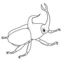 veado besouro desenho animado linha arte vetor