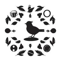 Paz pomba 9, vôo pássaro, Preto silhueta, conjunto do pomba pássaros vetor ilustração isolado em branco fundo
