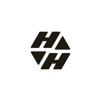 carta h rua estrada símbolo geométrico hexagonal logotipo vetor