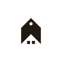 casa preço tag simples geometria logotipo vetor