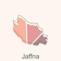 mapa do jaffna colorida ilustração projeto, mundo mapa internacional vetor modelo com esboço gráfico esboço estilo isolado em branco fundo