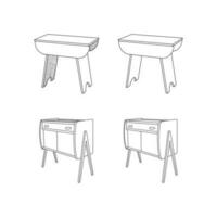 conjunto do assento moderno mobília minimalista logotipo, vetor ícone ilustração Projeto modelo