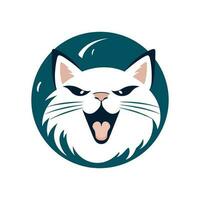 gato logotipo ilustração vetor Projeto modelo