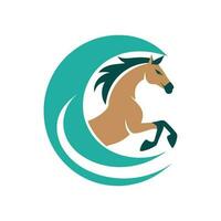 cavalo animal logotipo ilustração vetor Projeto modelo