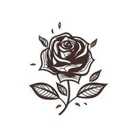 rosa flor logotipo ilustração vetor Projeto modelo