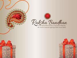 festival indiano feliz festa raksha bandhan cartão comemorativo vetor