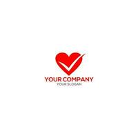 amor Verifica marca logotipo Projeto vetor