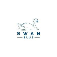 cisne azul logotipo Projeto vetor
