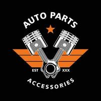 carro logotipo, garagem, serviço, peças. auto partes auto reparar logotipo ilustração vetor