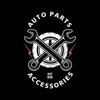 carro logotipo, garagem, serviço, peças. auto partes auto reparar logotipo ilustração vetor