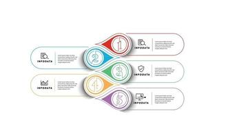 elementos de design de infográficos de negócios gráfico de marketing moderno e diagramas de barras de gráficos vetor