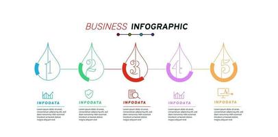 elementos de design de infográficos de negócios gráfico de marketing moderno e diagramas de barras de gráficos vetor