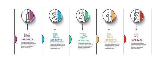 elementos de design de infográficos de negócios gráfico de marketing moderno e diagramas de barras de gráficos vetor