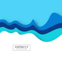 Vetor de design criativo abstrato colorido papercut onda