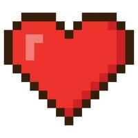 coração pixel arte. vetor ícone
