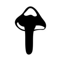 ícone de estilo de silhueta de planta fungo vetor