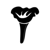 ícone de estilo de silhueta de planta fungo paxillus involutus vetor