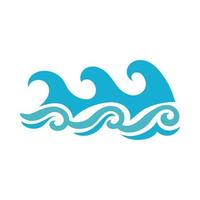 ícone de estilo plano de onda de água oceano vetor