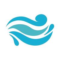 ícone de estilo plano de água do oceano vetor