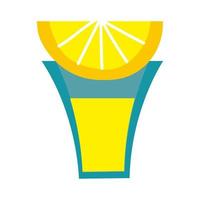 xícara de tequila mexicana com ícone de estilo de desenho de mão de limão vetor