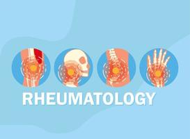 conjunto de ícones de reumatologia vetor