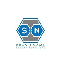 sn criativo minimalista carta logotipo. sn único moderno plano abstrato vetor carta logotipo Projeto.