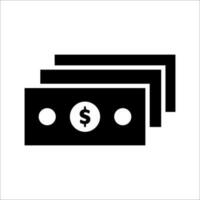 dólar ícone símbolo vetor. dinheiro ícone em branco fundo vetor