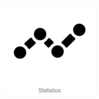 Estatisticas e diagrama ícone conceito vetor