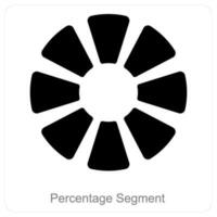 percentagem segmento e diagrama ícone conceito vetor