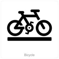bicicleta e ciclo ícone conceito vetor