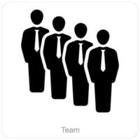 equipe e grupo ícone conceito vetor