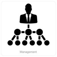 gestão e trabalho em rede ícone conceito vetor