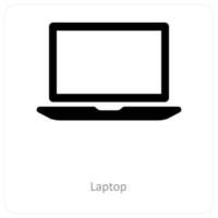 computador portátil e Internet ícone conceito vetor