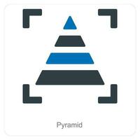 pirâmide e diagrama ícone conceito vetor