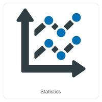 Estatisticas e diagrama ícone conceito vetor