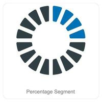 percentagem segmento e diagrama ícone conceito vetor