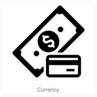 moeda e dinheiro ícone conceito vetor