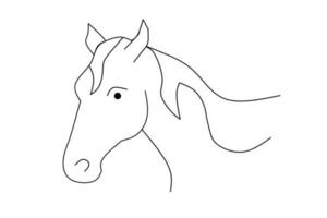 Desenho Linha Contínua Cabeça Cavalo Cabeça Cavalo Desenho Linha Design  imagem vetorial de hendripiss© 550785530