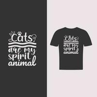 vetor gato citações e gato amante t camisa Projeto modelo