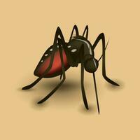 realista mosquito isolado vetor ilustração
